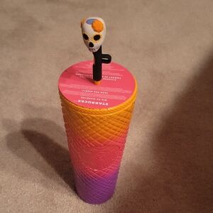 Starbucks Dia de Muertos Day Of The Dead 2024 Tumbler 2024 w/ Skull Topper NEW